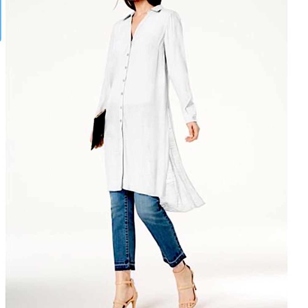 INC HIGH-LOW WHITE TUNIC